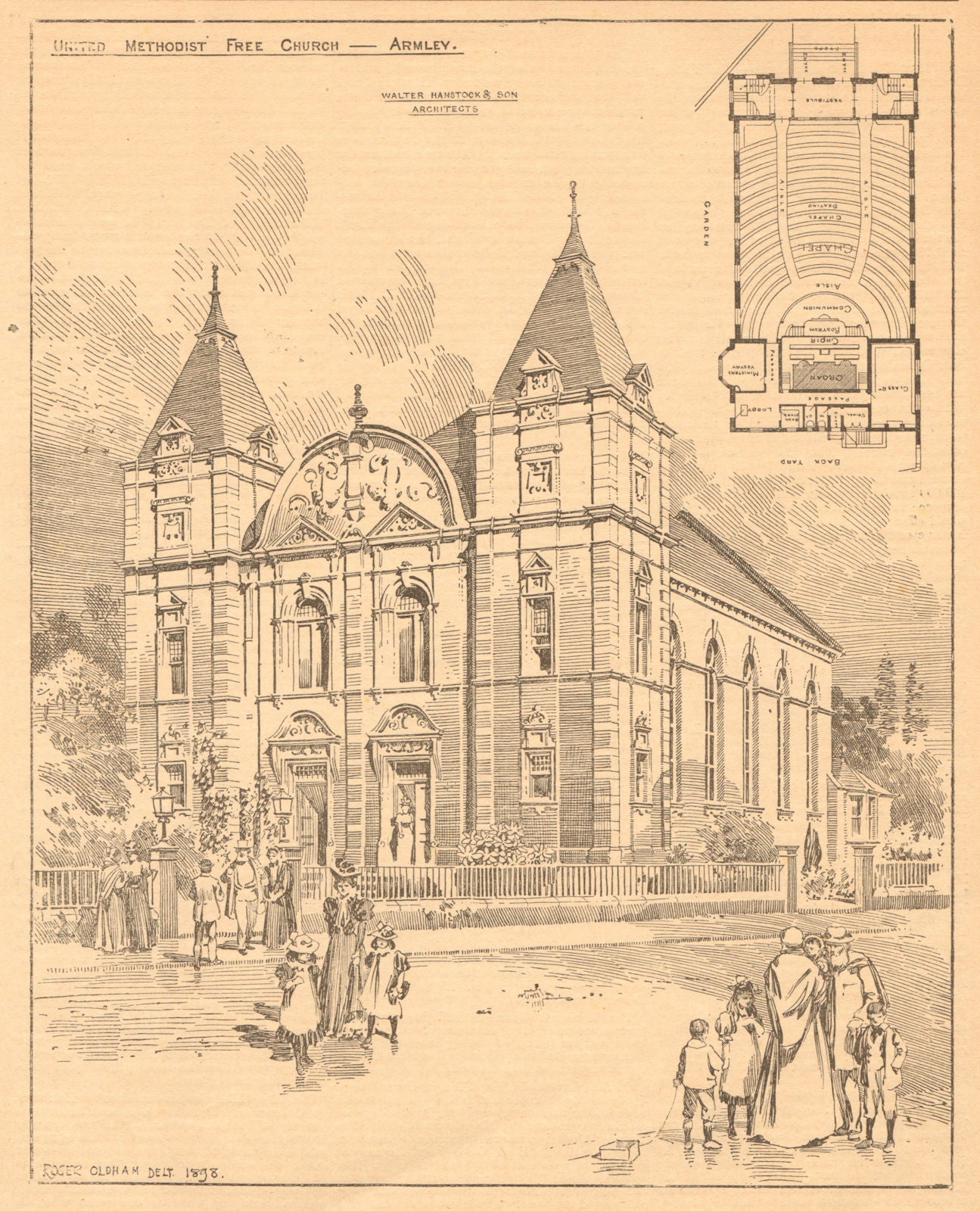 United Methodist Free Church, Armley, Walter Hanstock Architects. Leeds 1899